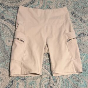 Women's Stylish White Bike Shorts